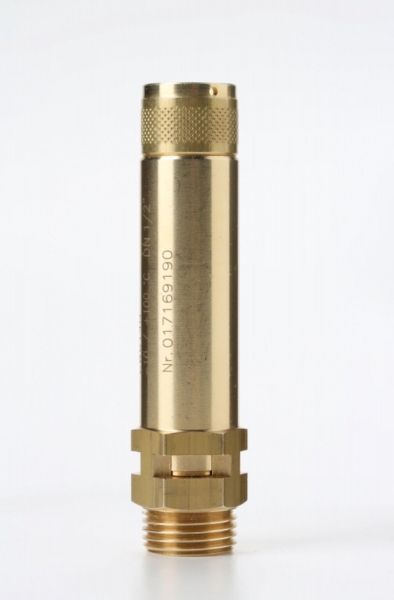 Safety valve model B12 - free discharge - Brass material Safety valve model B12 free discharge brass material