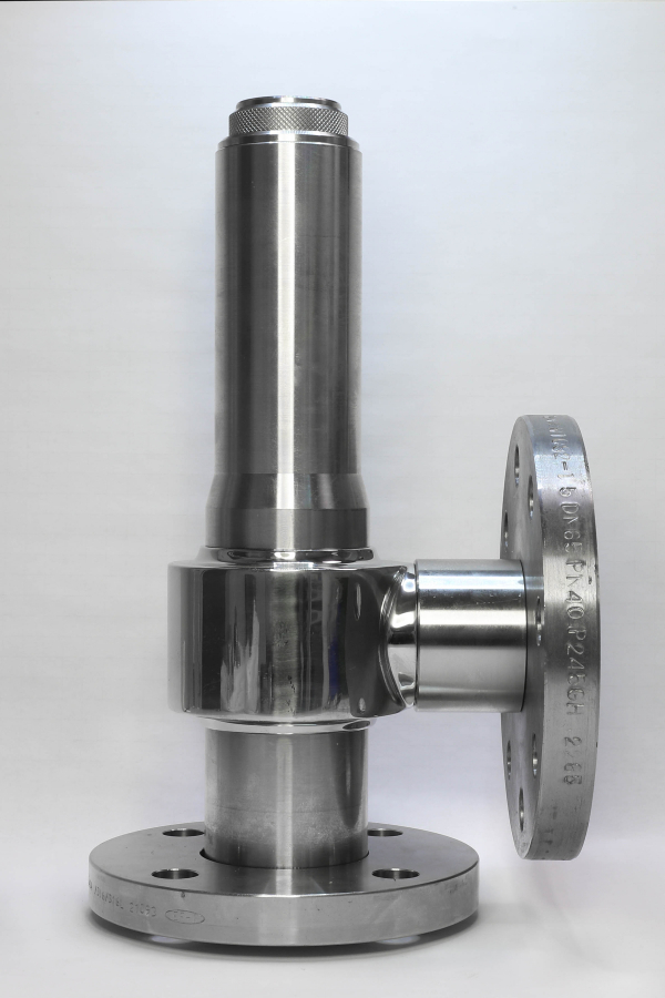 Safety valve model B38/L-CF piped discharge inox material