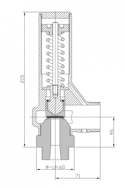 Safety valve model E14/LS150 piped discharge disego 2D