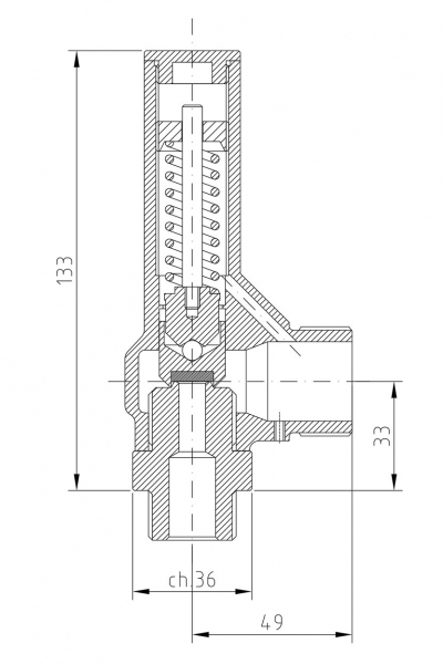 Safety valve model E8/LS - piped discharge - Disego 2D Safety valve model E8/LS piped discharge disego 2D