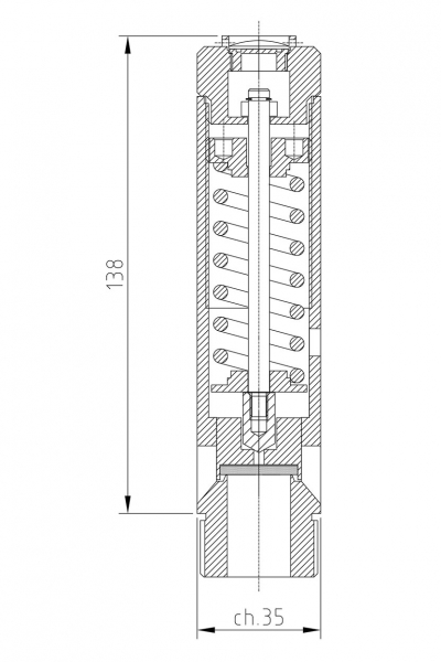 Safety valve model F18 free discharge 2D drawing