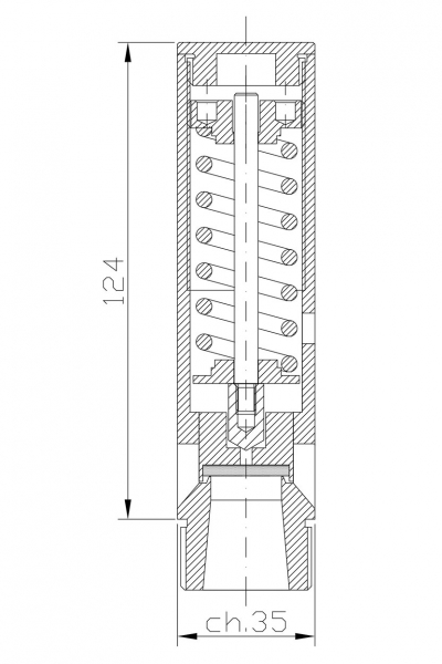 Safety valve model F18/S free discharge 2D drawing