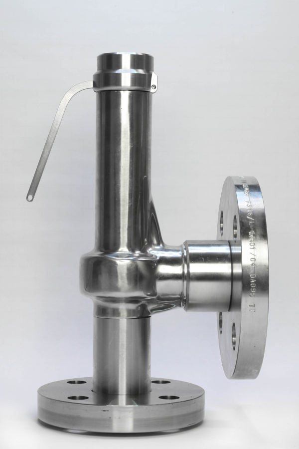 Safety valve model G20/L-CF piped discharge inox material