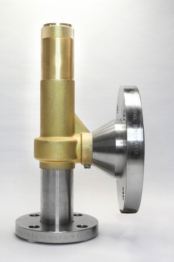 Safety valve model G25-API piped discharge mixed material