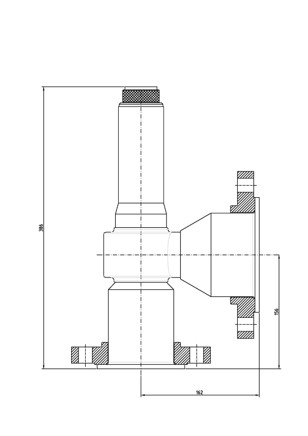 Safety valve model G40-API piped discharge 2D drawing