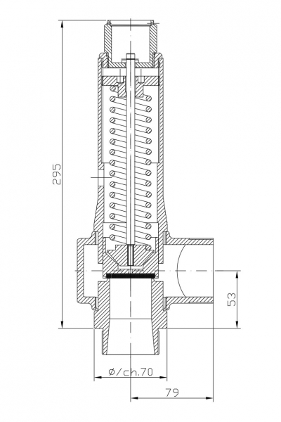 Safety valve model G40 piped discharge disego 2D