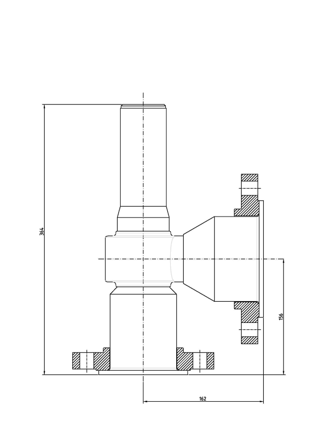 Safety valve model G40/S-API piped discharge 2D drawing