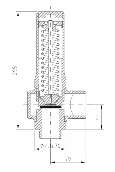 Safety valve model G40/S piped discharge disego 2D