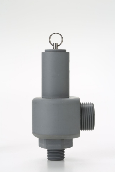 Safety valve model P14/A piped discharge in PVC