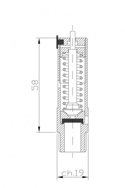 Safety valve model Z10 free discharge 2D drawing