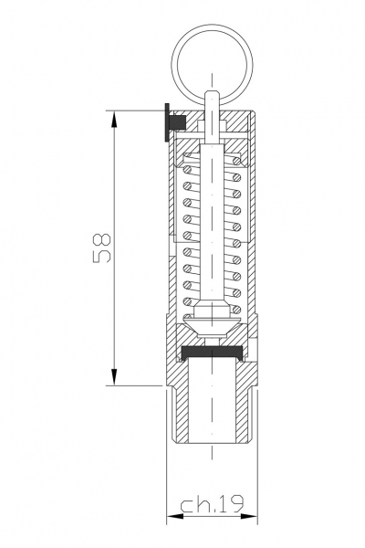Safety valve model Z10/A free discharge 2D drawing
