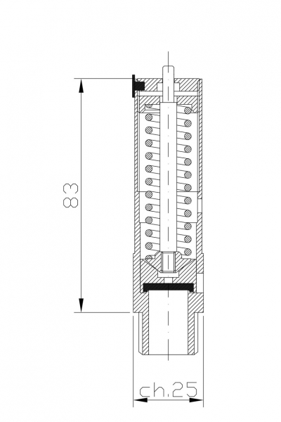 Safety valve model Z14 free discharge 2D drawing