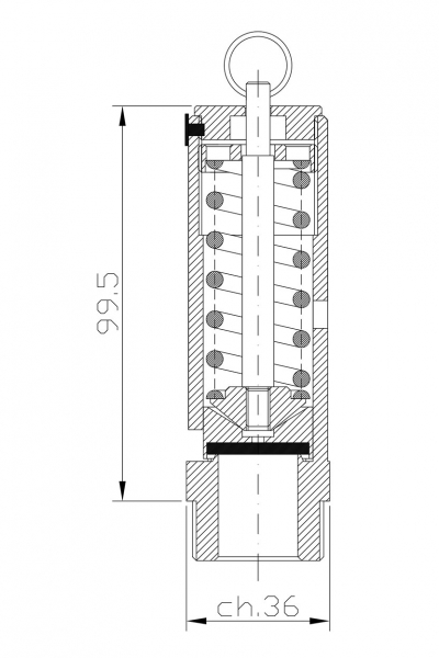 Safety valve model Z20/A free discharge 2D drawing