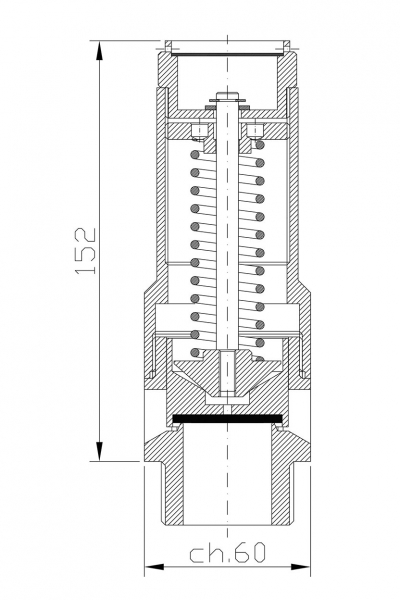 Safety valve model Z32 free discharge 2D drawing