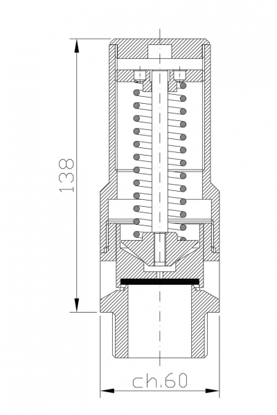 Safety valve model Z32/S free discharge 2D drawing