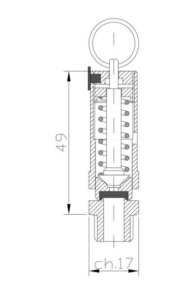 Safety valve model Z7/A free discharge 2D drawing